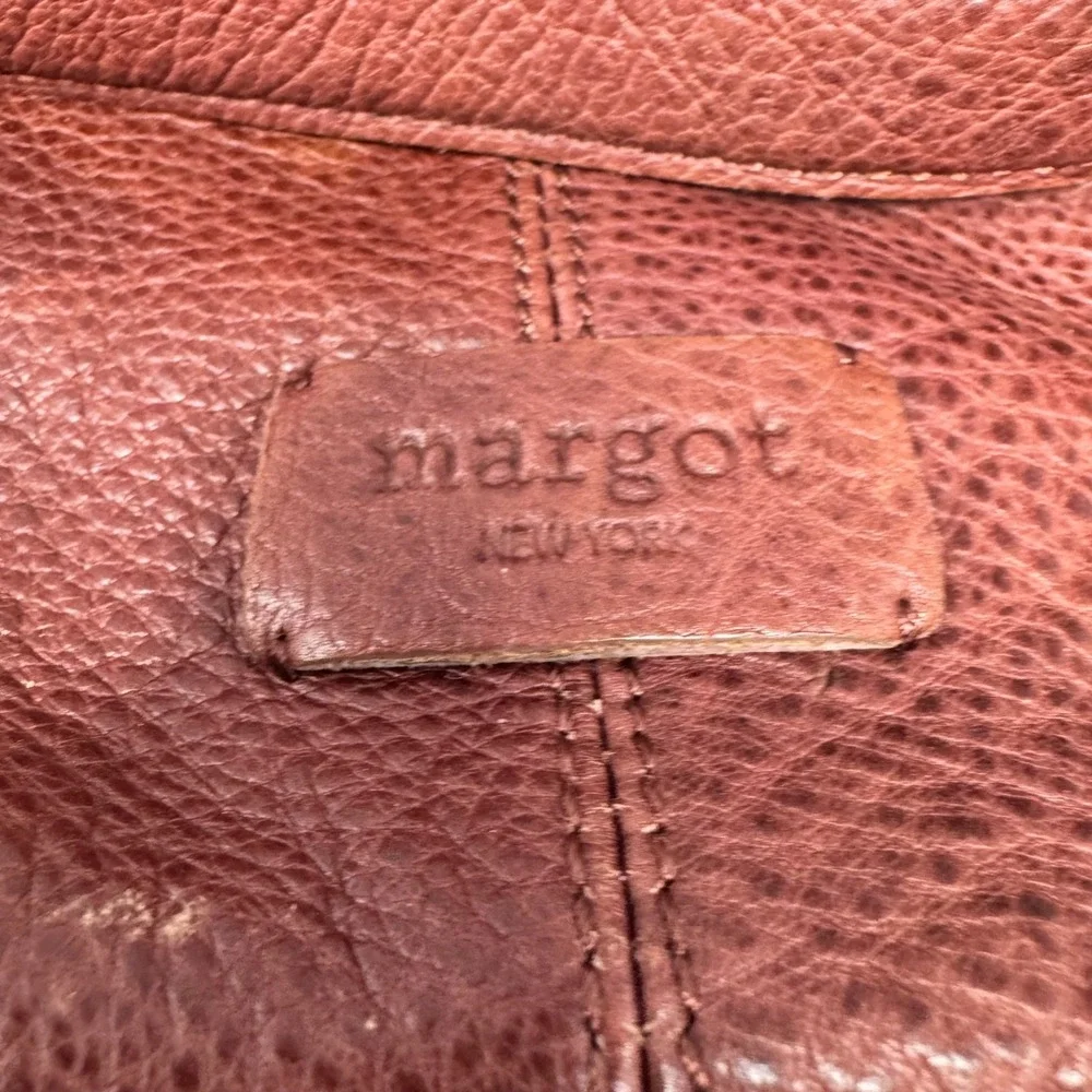 Margot Crossbody Foldover Handbag Brown Leather Convertible Hobo Boho Minimalist